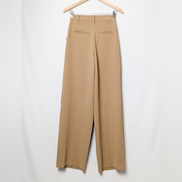 NEW WILFRED Effortless Pants Crop Gold Camel Tan Brown Wide Leg ARITZIA 2 - Picture 7 of 12